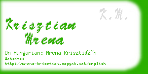 krisztian mrena business card